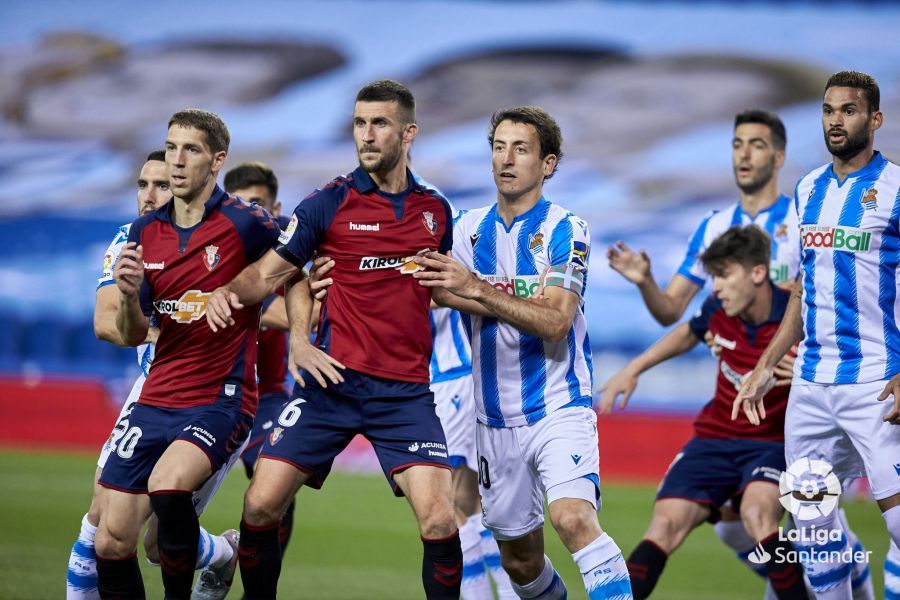 Oyarzabal, durante una jugada del partido ante Osasuna.