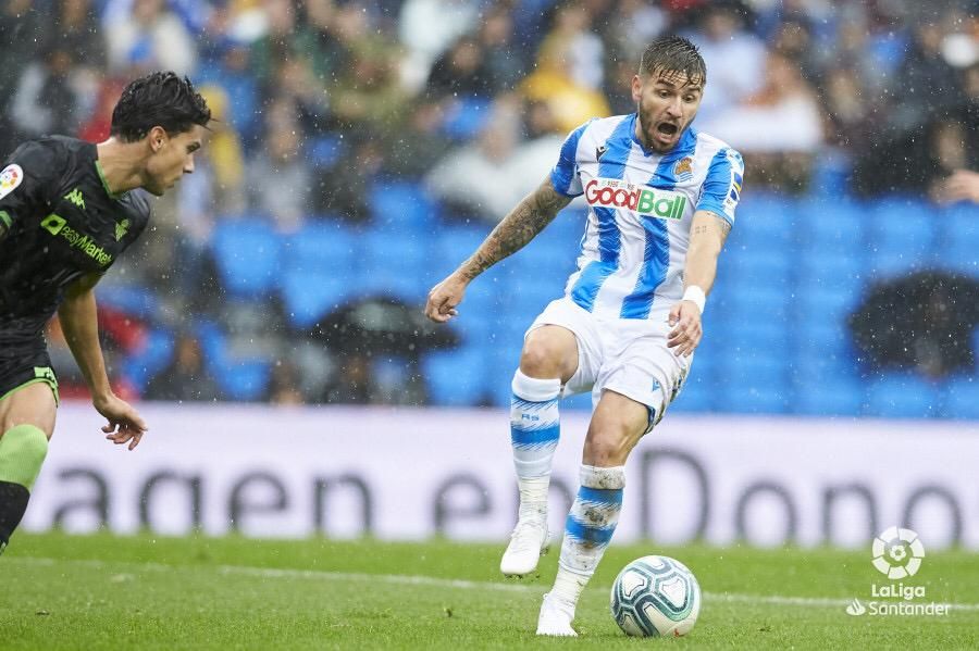Portu, durante el Real Sociedad-Betis.