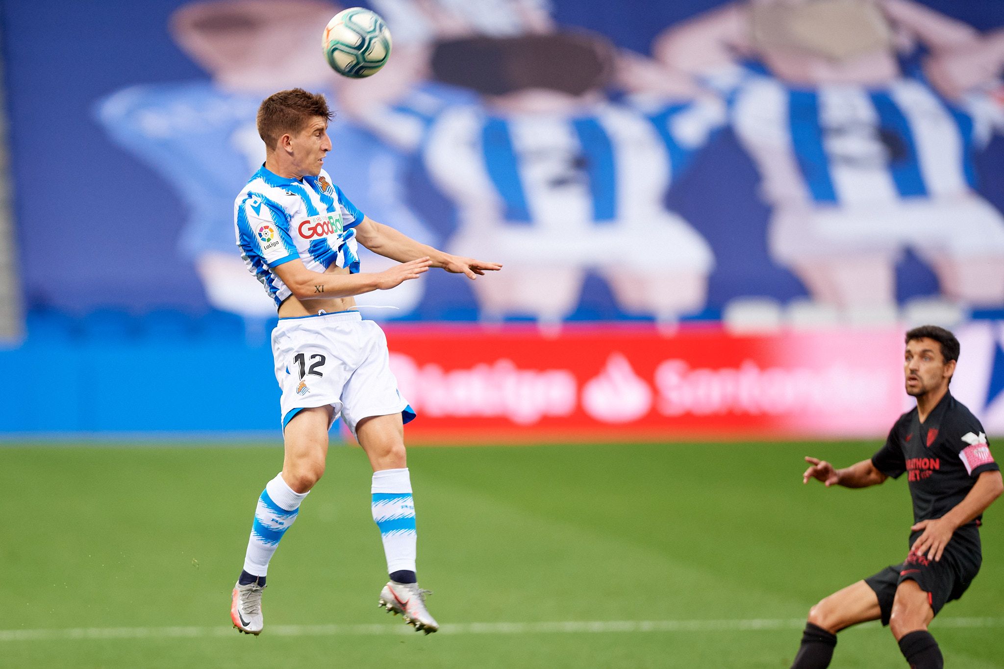  Aihen Muñoz, durante el Real Sociedad-Sevilla.