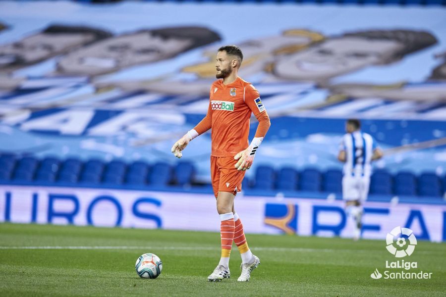 Álex Remiro, en el partido ante Osasuna.
