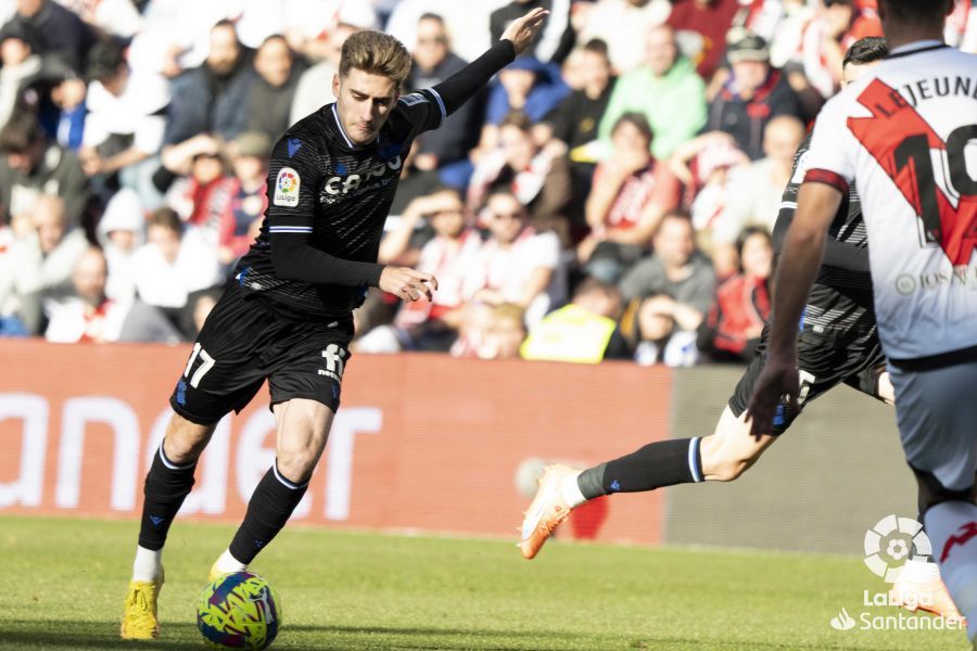  Rober Navarro salió en la segunda parte del Rayo Vallecano-Real Sociedad.