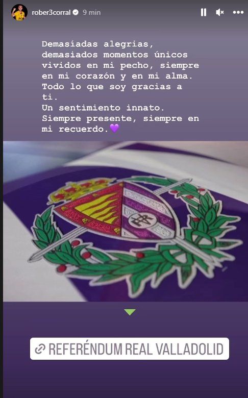 Roberto Corral sobre el escudo del Pucela.