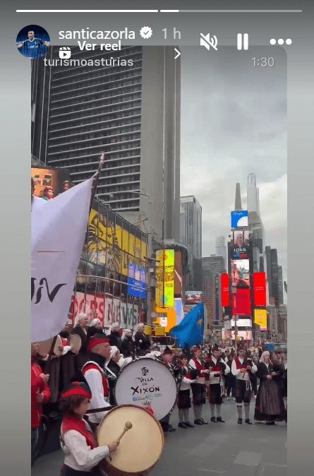  Santi Cazorla comparte el logro de Asturias en Nueva York en sus redes sociales.