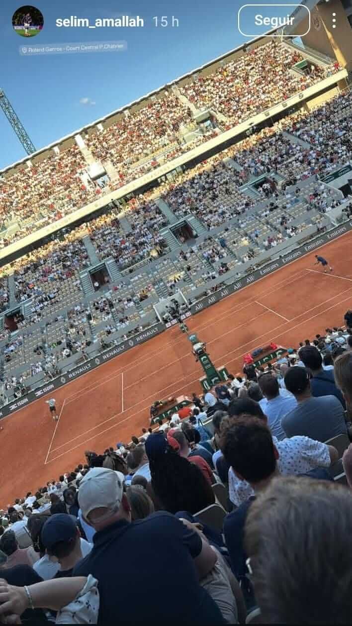  Selim Amallah viendo el torneo de Roland Garros