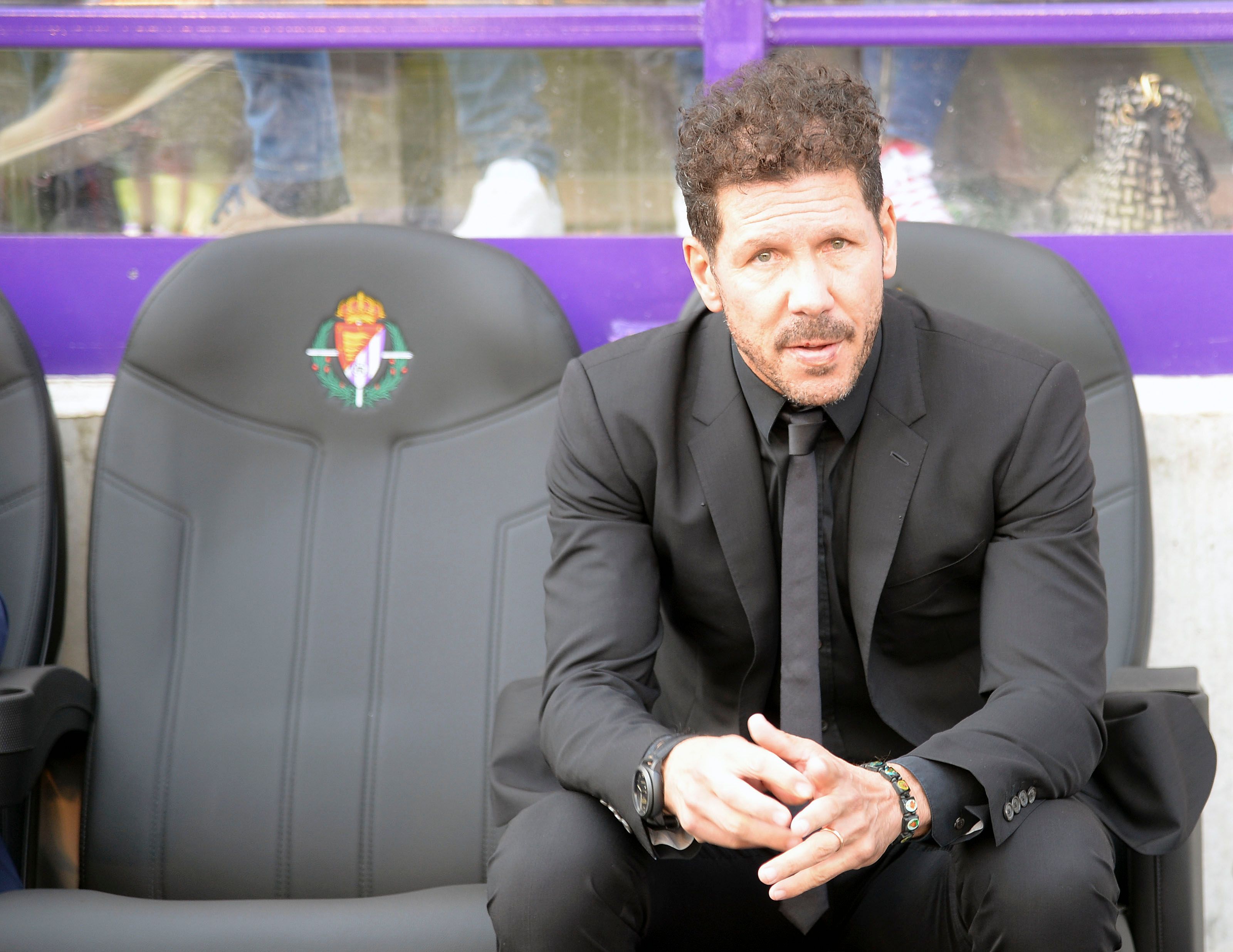  Simeone, entrenador del Atlético de Madrid, ante el Valladolid.