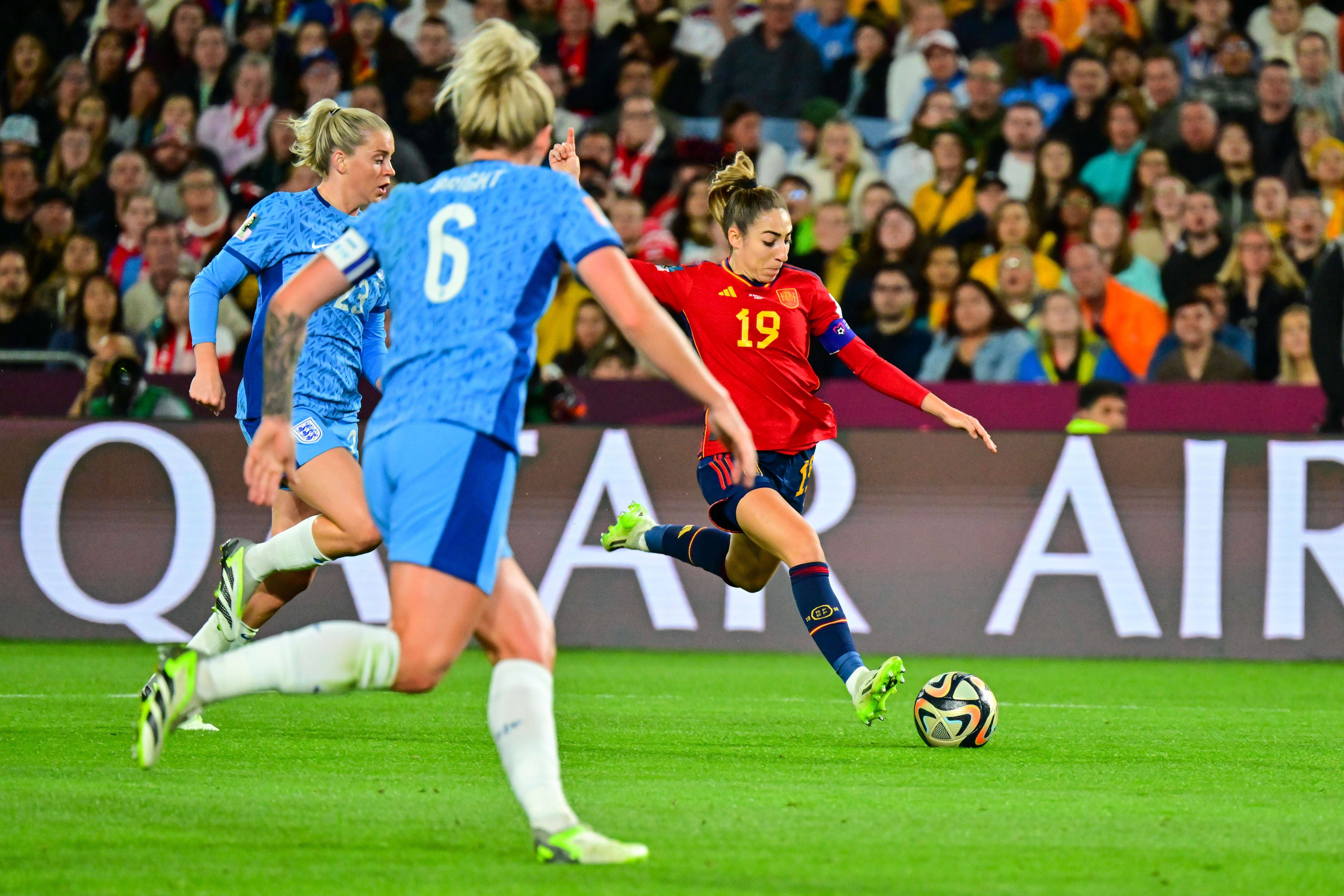  Olga Carmona, en la final del Mundial con España.