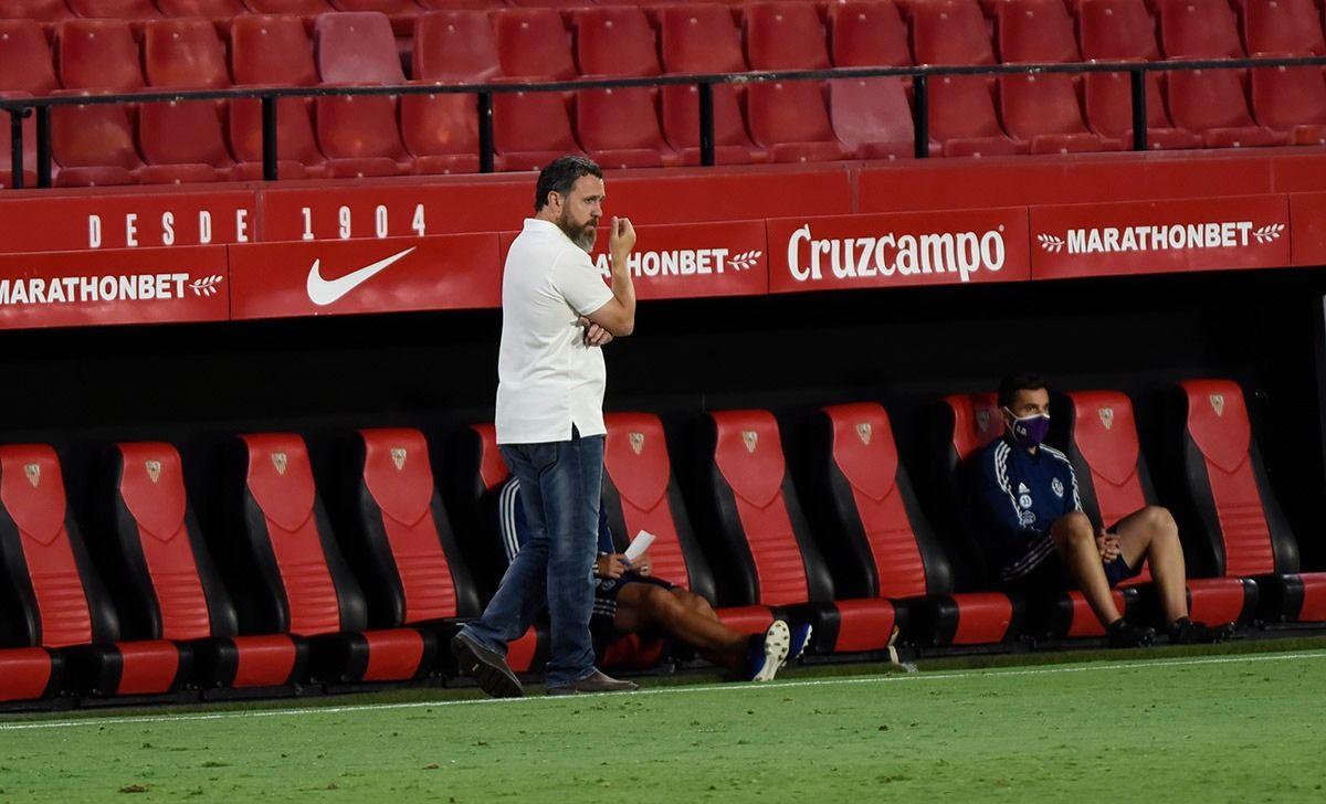 Sergio González, en el duelo del Real Valladolid en el Pizjuán.