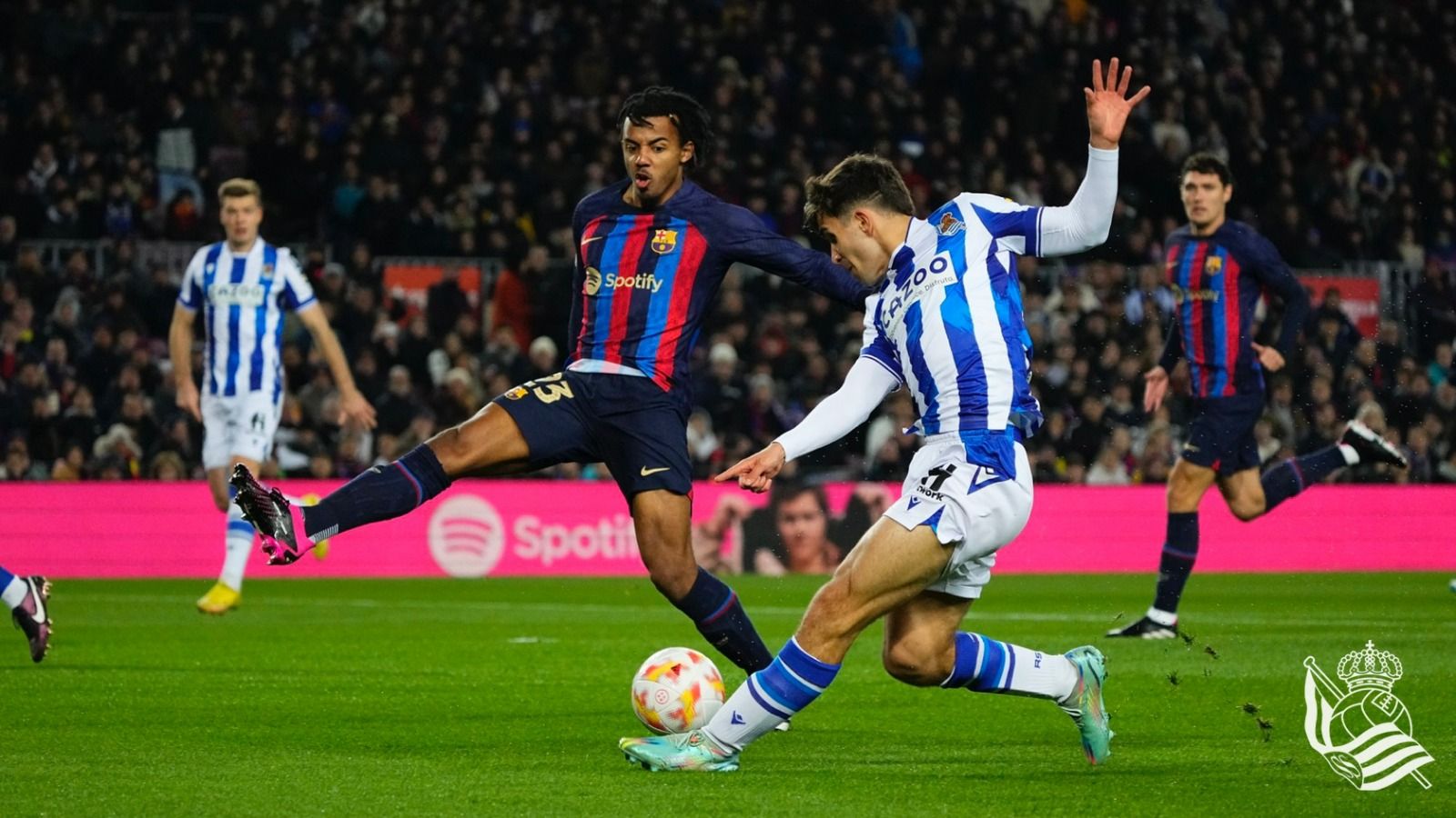 Pablo Marín fue titular en el Camp Nou en el Barcelona-Real Sociedad.