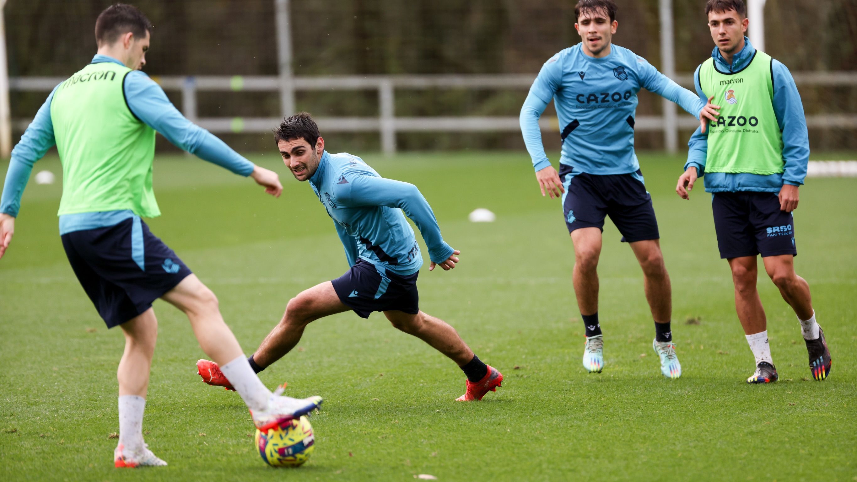 Zubeldia, Martin, Marín y Zubimendi se ejercitan en Zubieta.