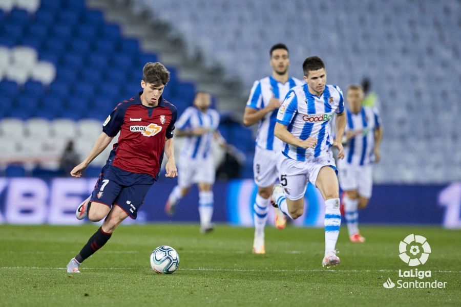 Zubeldia, en un lance del Real Sociedad-Osasuna.