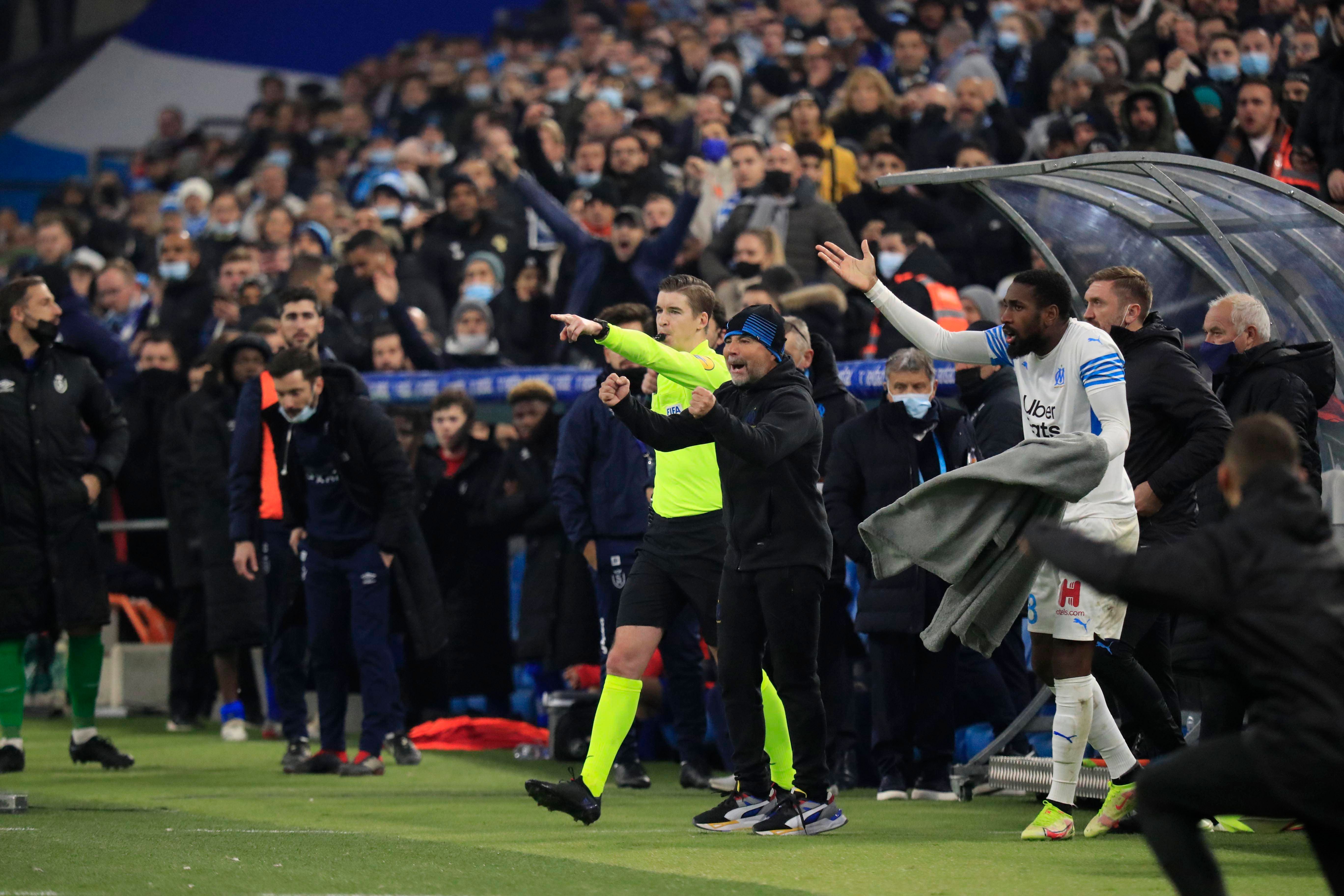  Gerson y Sampaoli, en el Marsella.