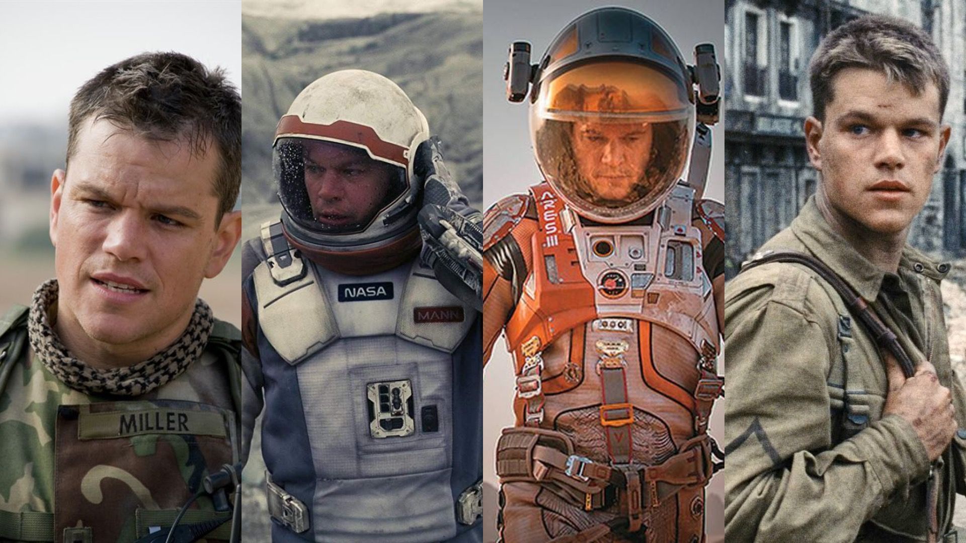  Matt Damon en sus películas.