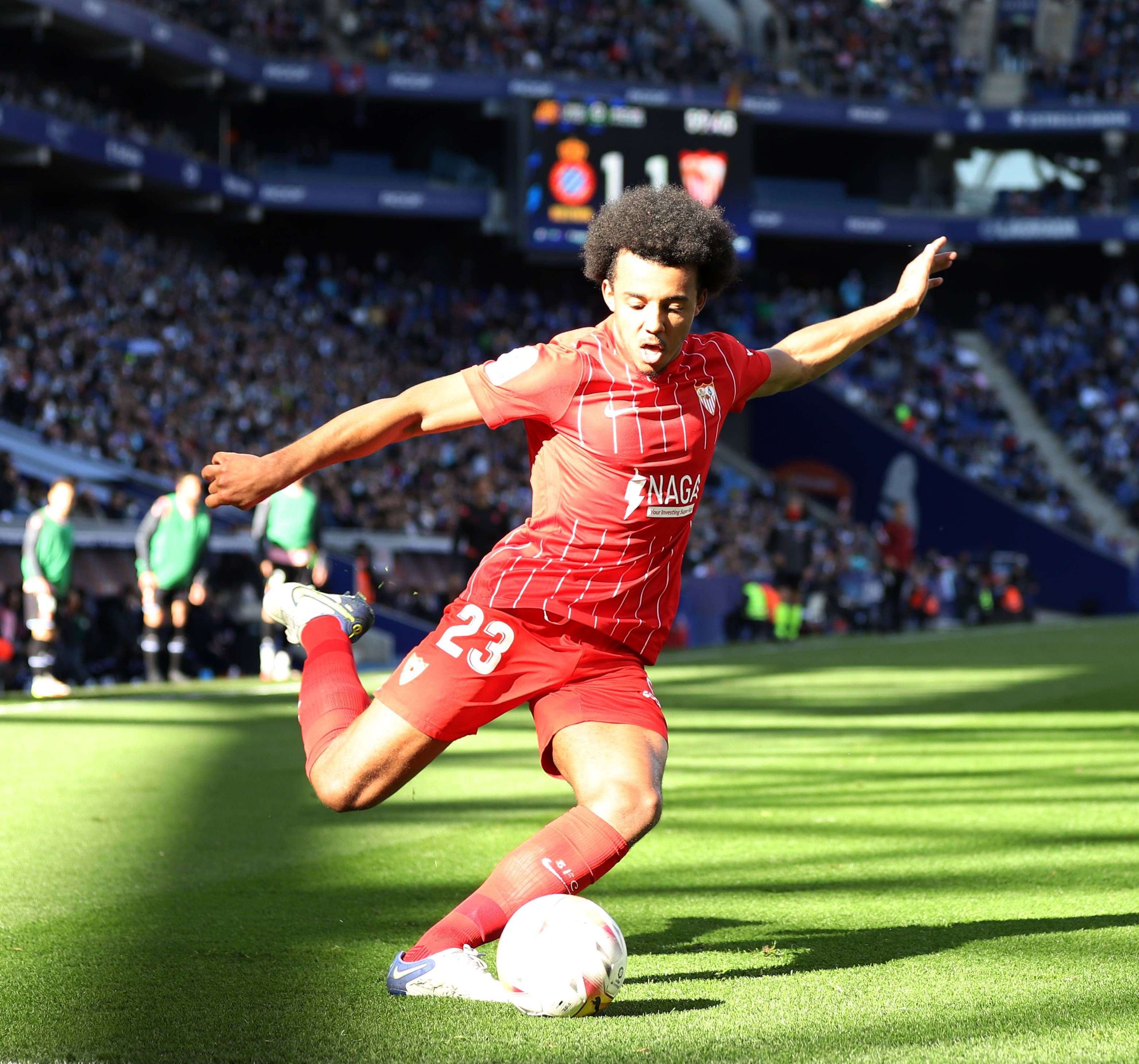  Koundé, en el partido ante el Espanyol.