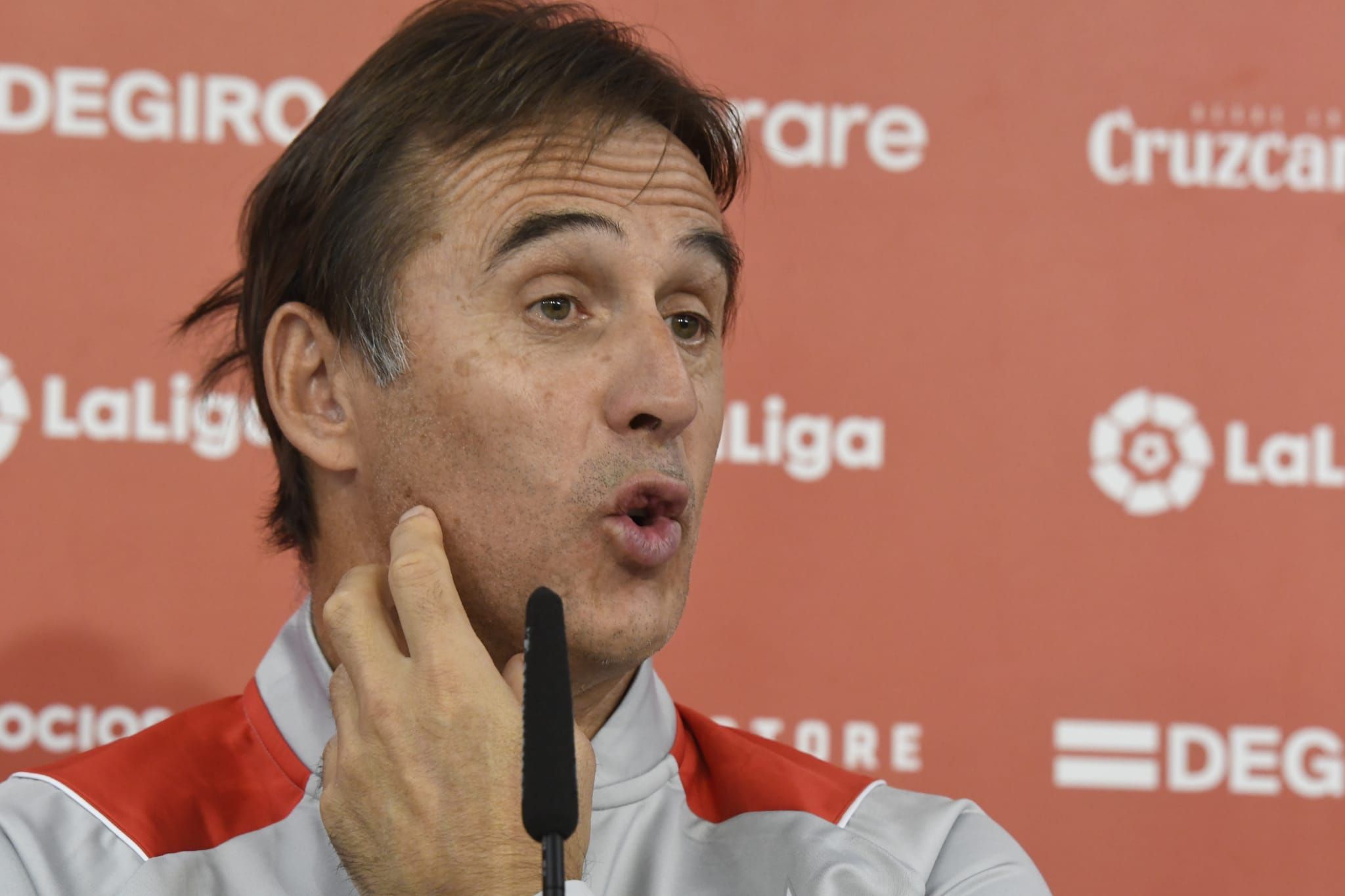 Lopetegui, en la rueda de prensa de este viernes.