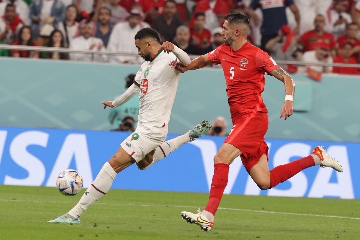  El gol de En-Nesyri durante el Canadá-Marruecos del Mundial de Qatar.