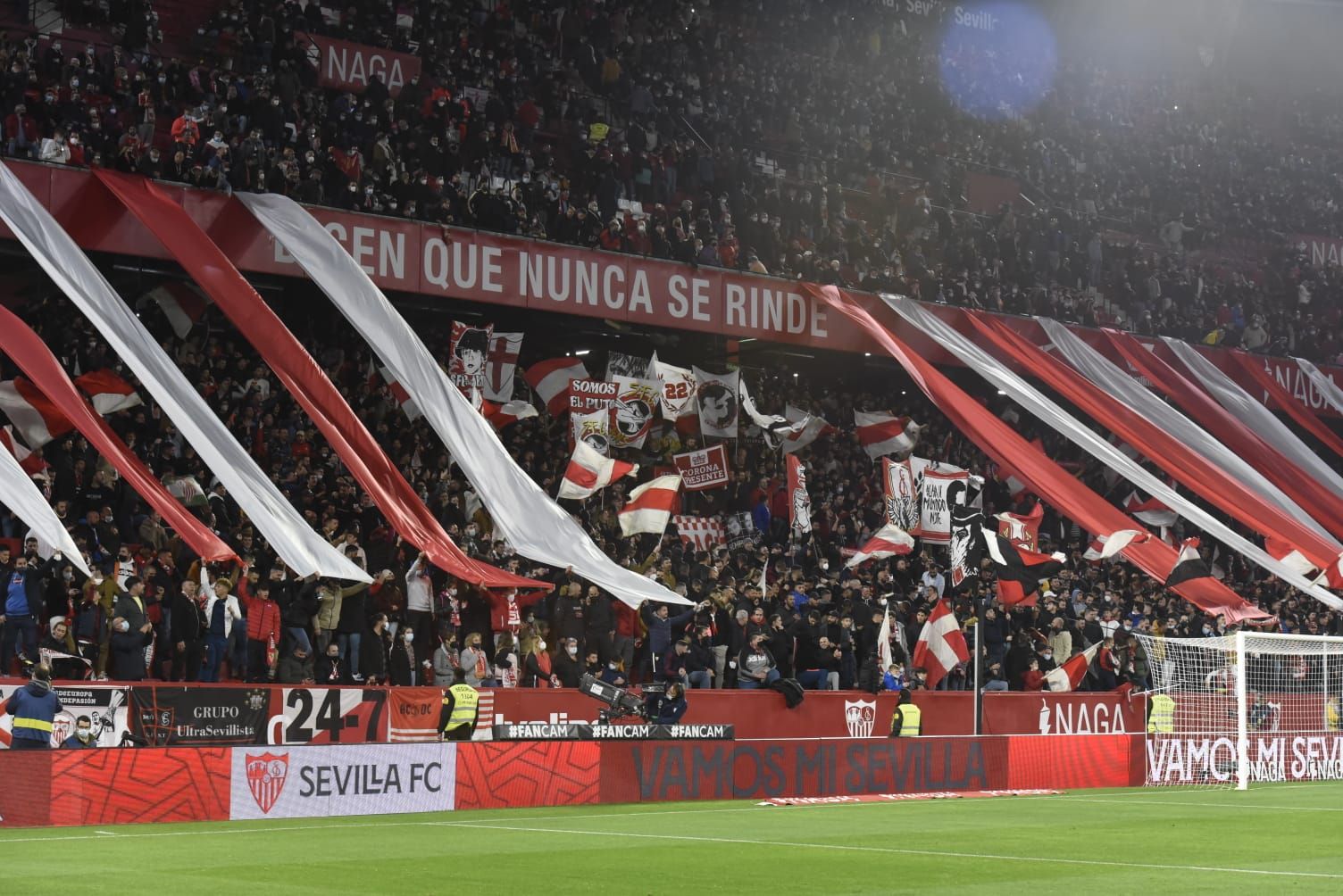 La grada del Sánchez-Pizjuán, en el Sevilla-Atlético de Madrid.