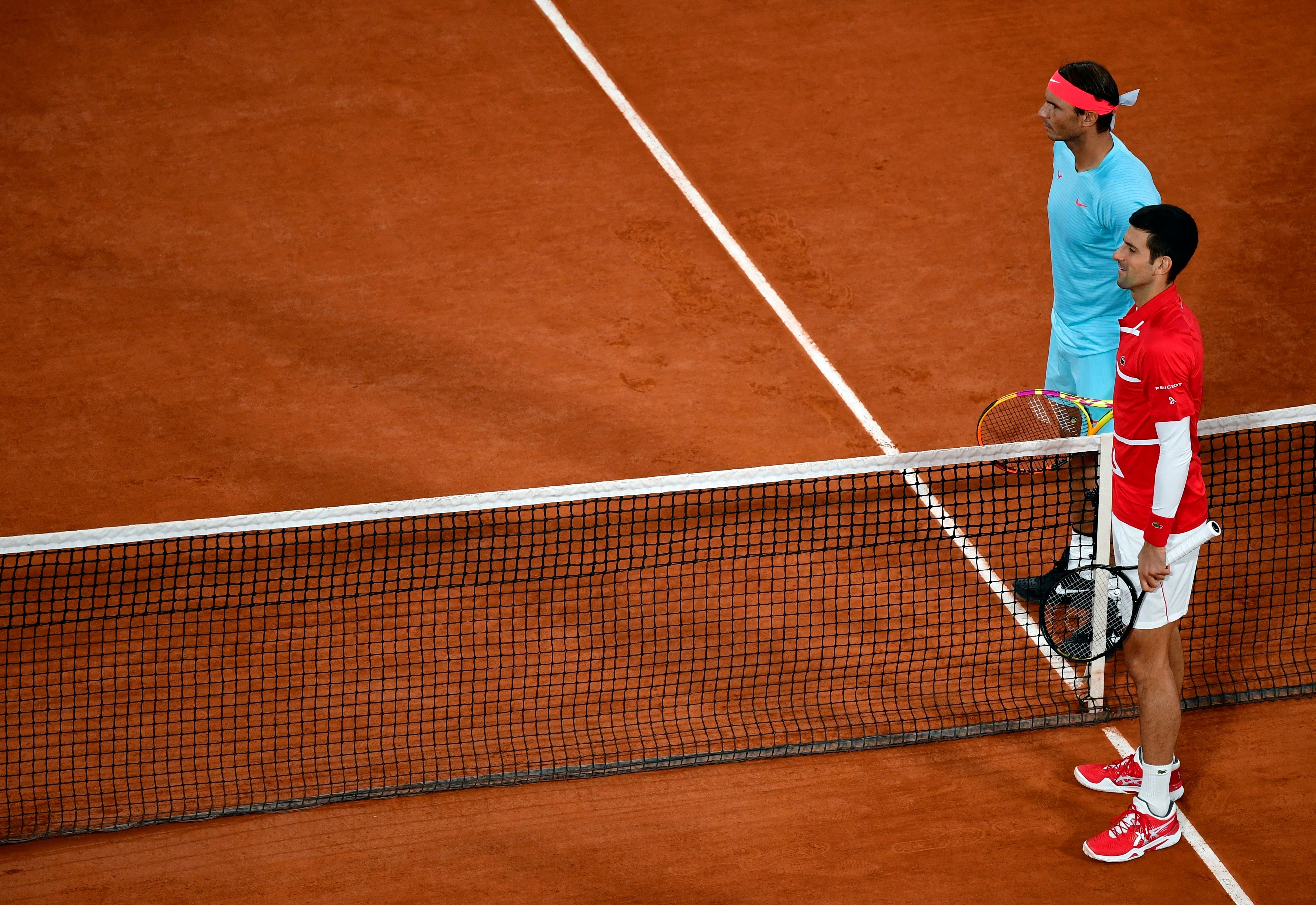  Rafa Nadal y Novak Djokovic, en la final de Roland Garros.