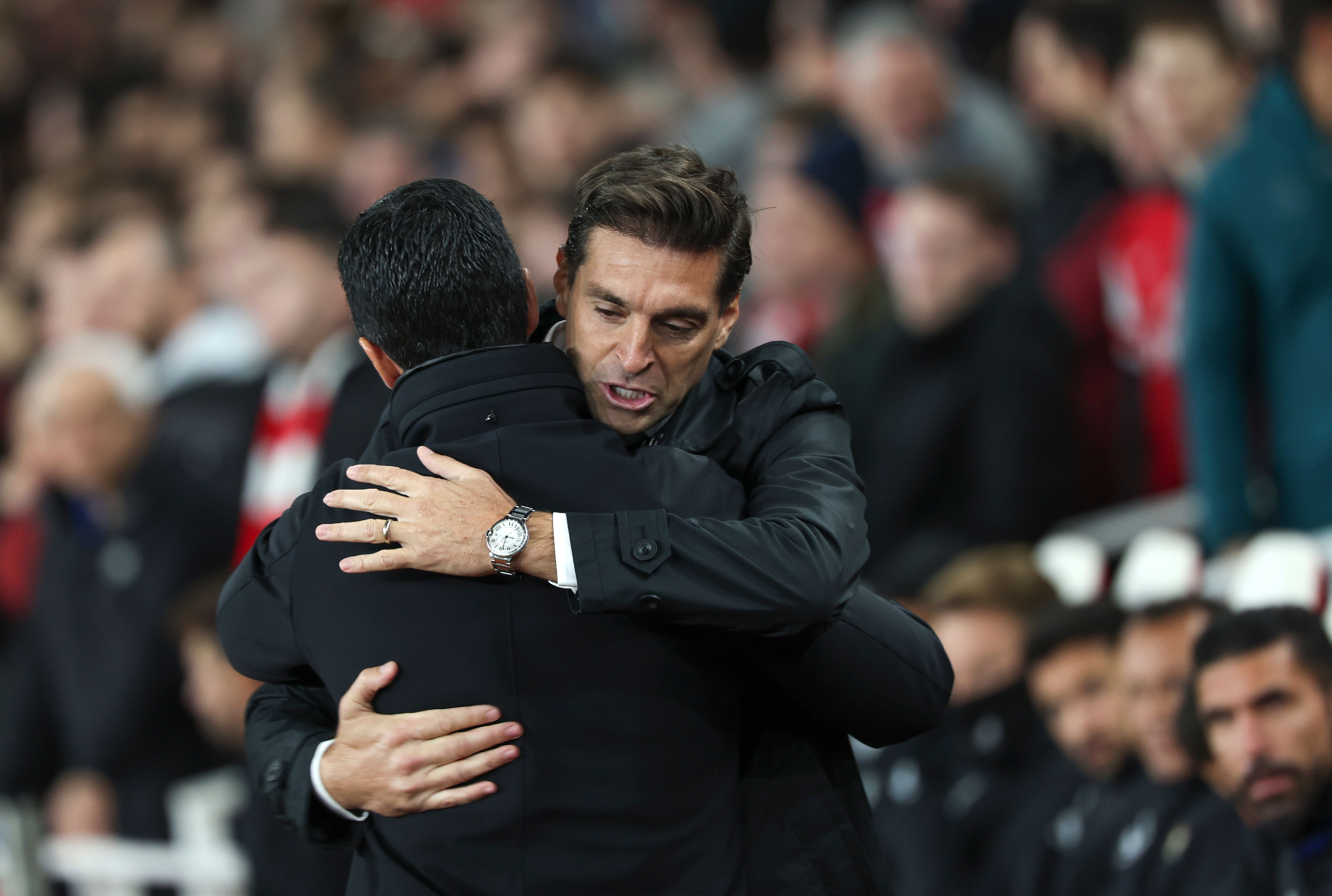  Diego Alonso, ante el Arsenal.