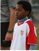 Ansu Fati, cuando jugaba en el Sevilla.