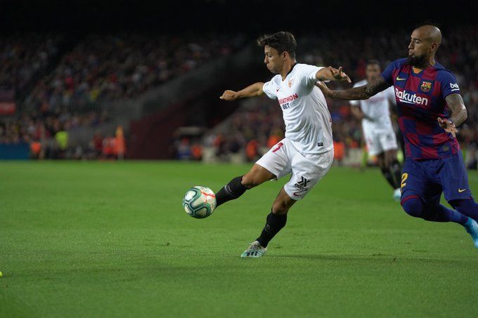  Óliver Torres, en el Barcelona-Sevilla.