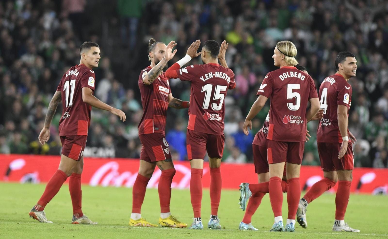  Celebración del gol de Gudelj.