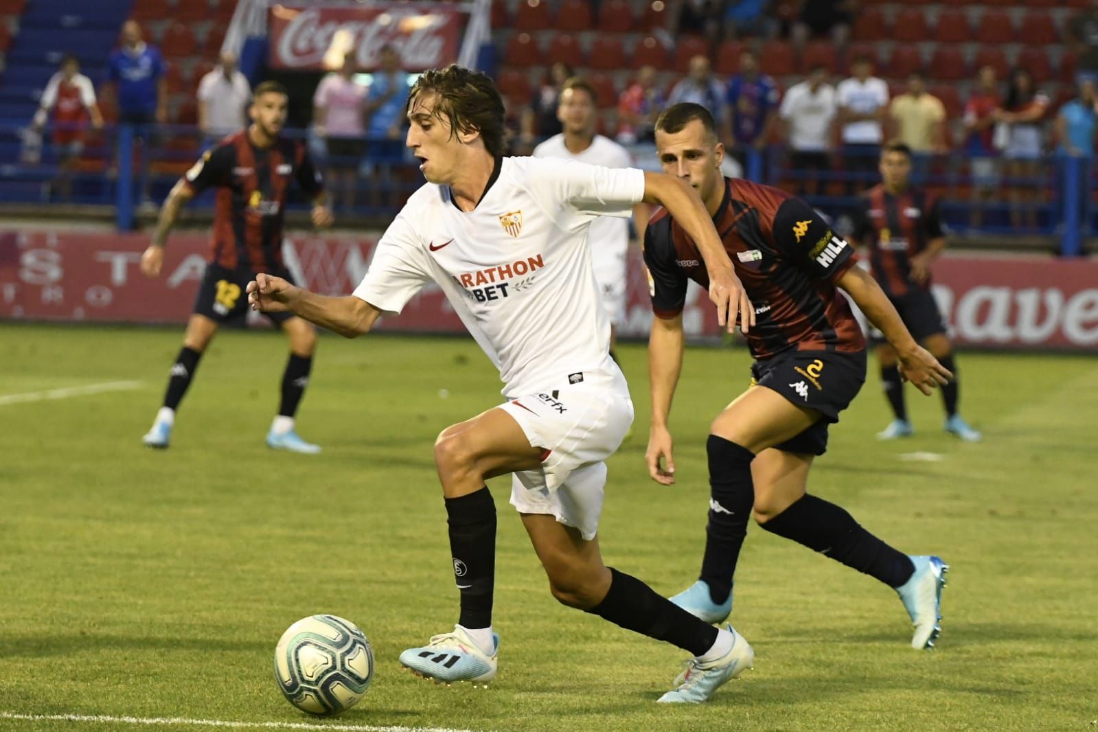  Bryan Gil, en el amistoso entre el Extremadura y el Sevilla de agosto de 2019.