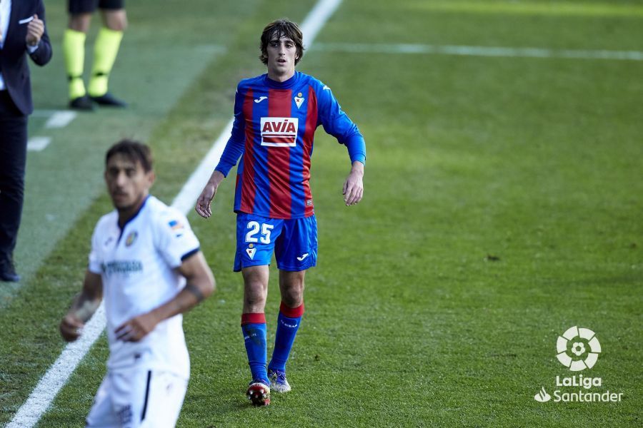 Bryan Gil, en el Éibar-Getafe.