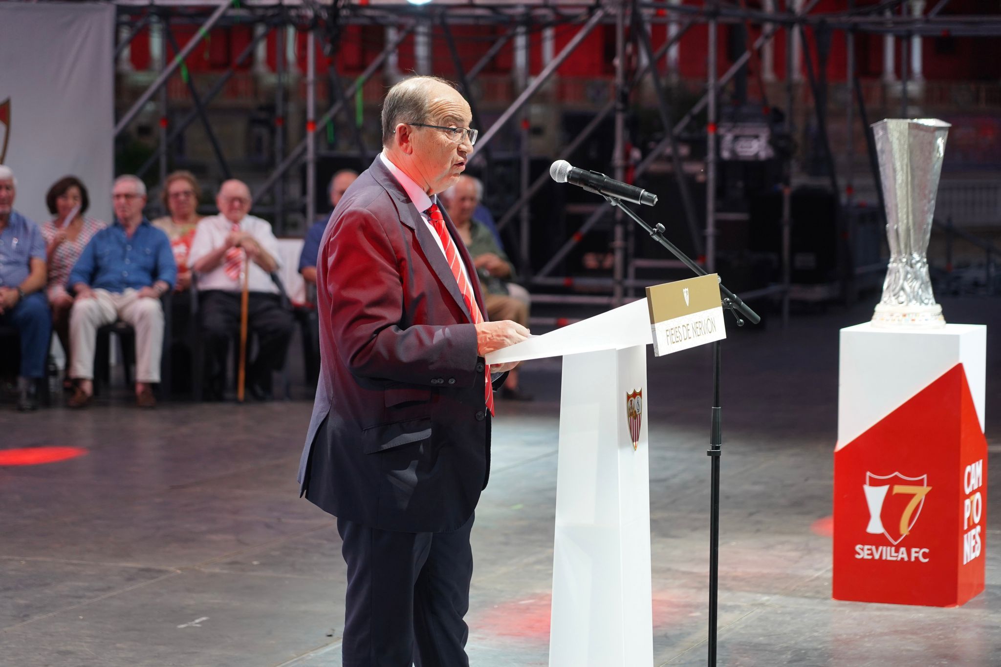  José Castro, en el acto 'Fieles de Nervión'.