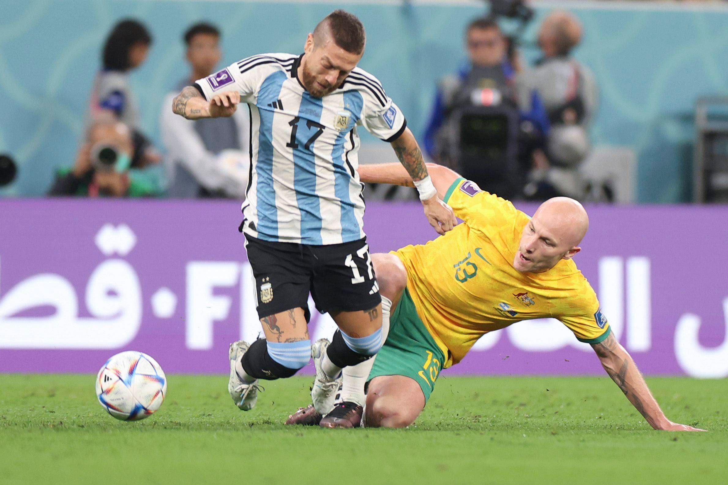 Papu Gómez, en el Argentina-Australia.