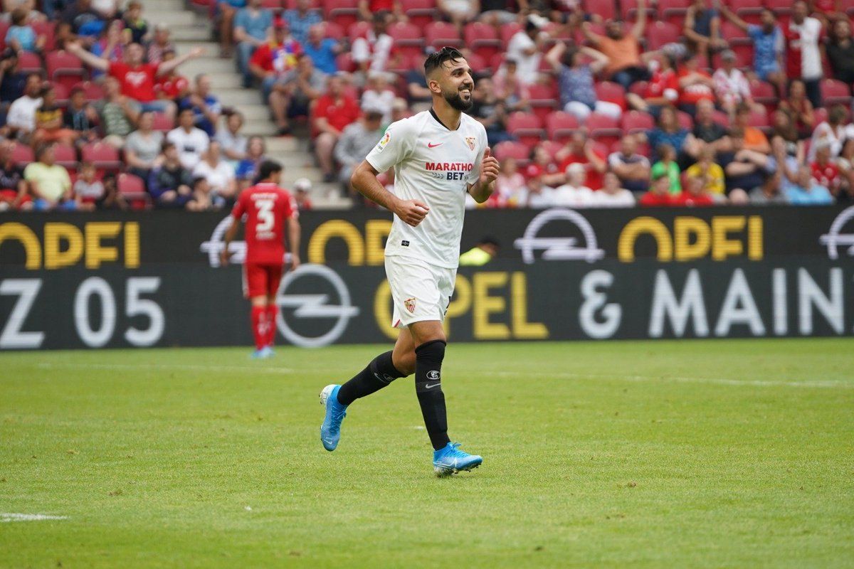 Dabbur celebra un gol durante la pretemporada.