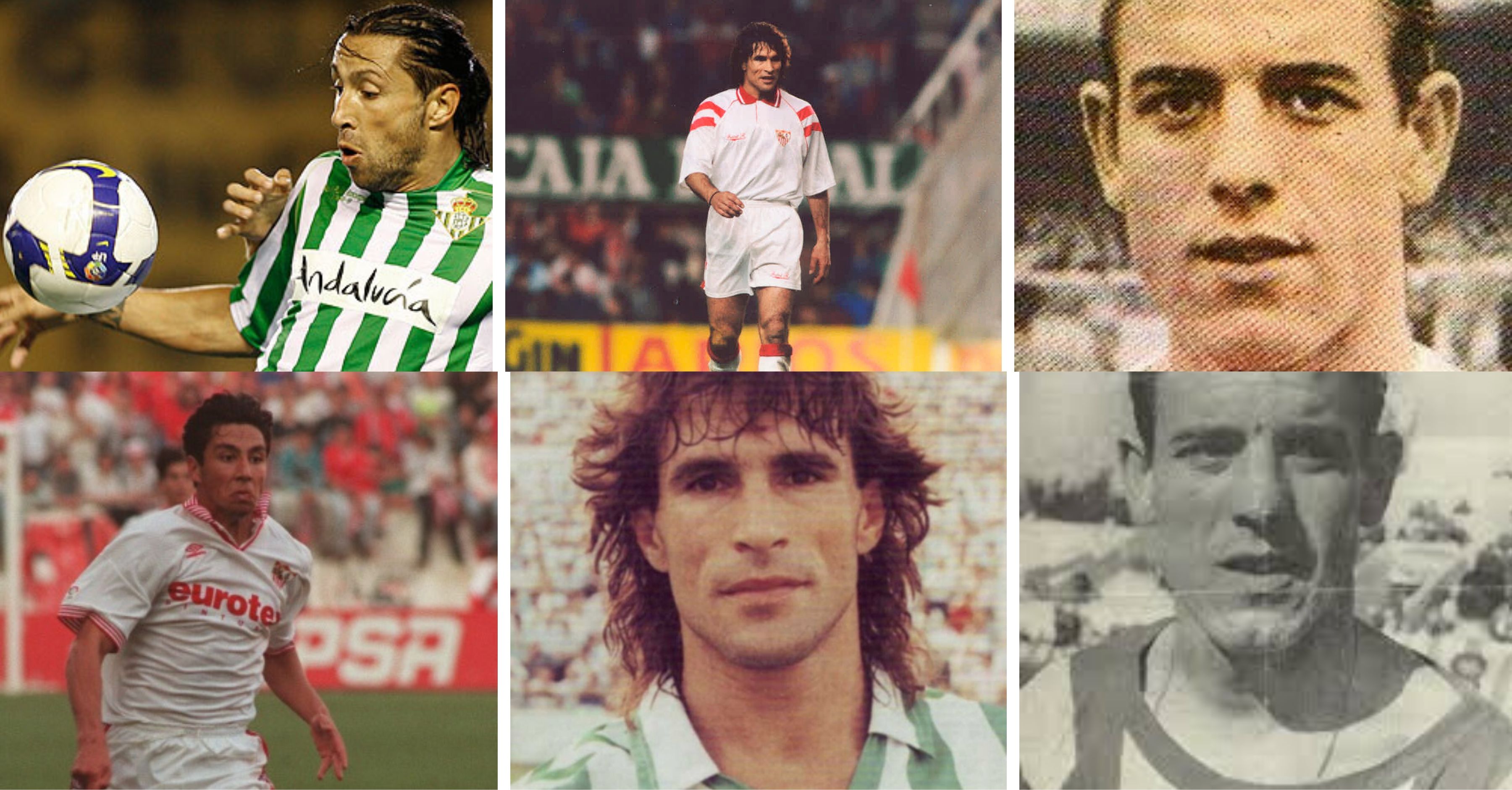  José Mari, Diego y Mateos, los tres que jugaron el derbi con los dos equipos.