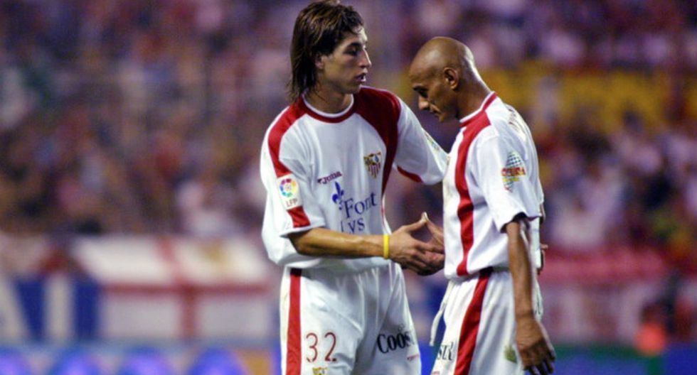 Darío Silva y Sergio Ramos, cuando coincidieron en el Sevilla.