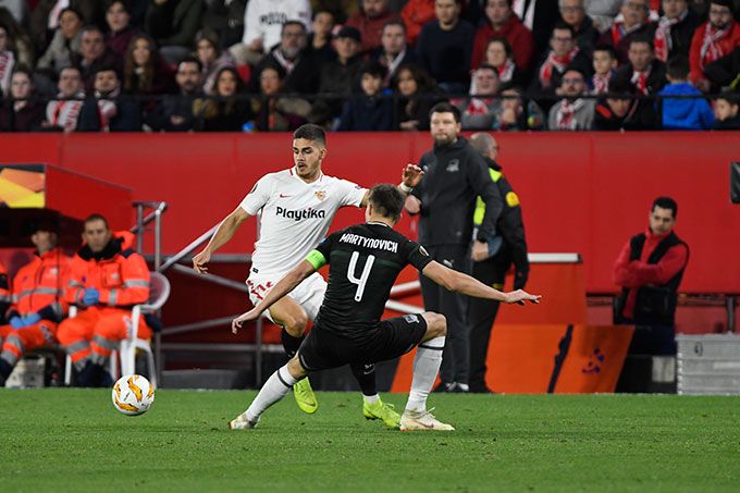  André Silva, en el campo en el partido ante el Krasnodar.