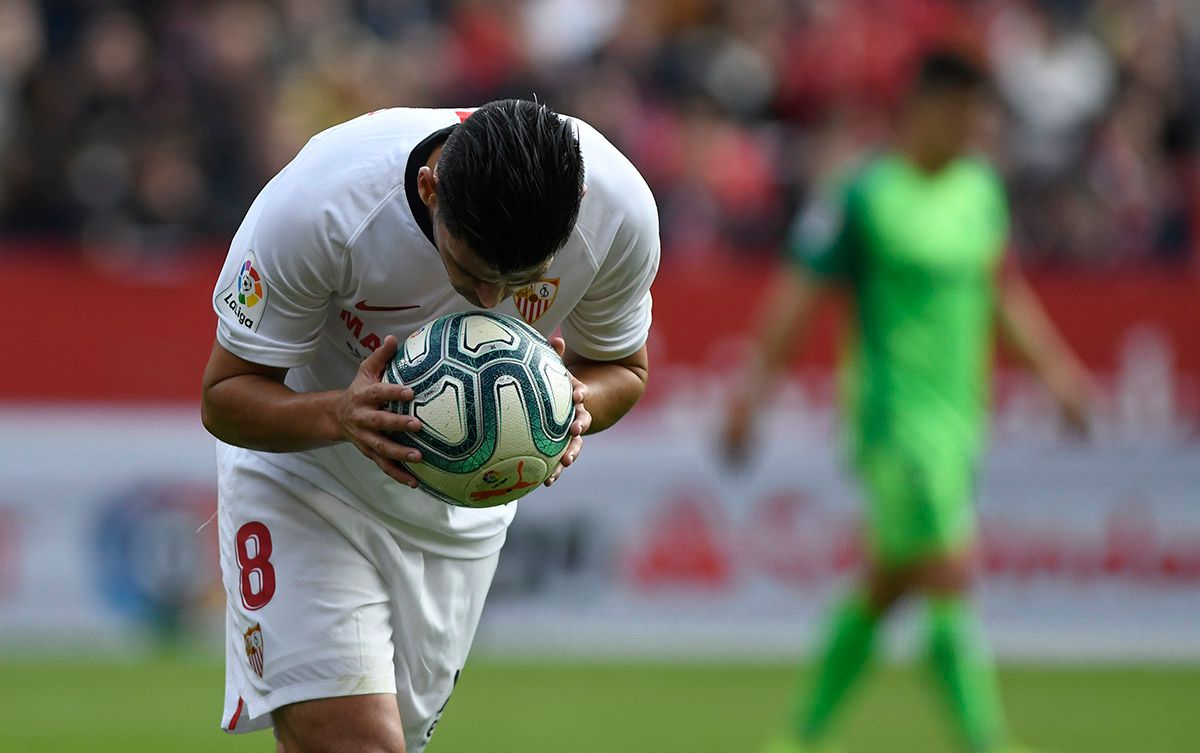 Nolito, en un partido con el Sevilla.