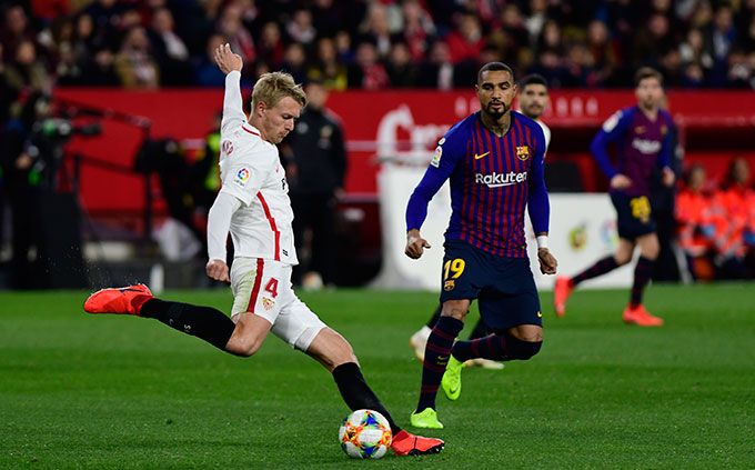  Kjaer, en el Sevilla-Barcelona.
