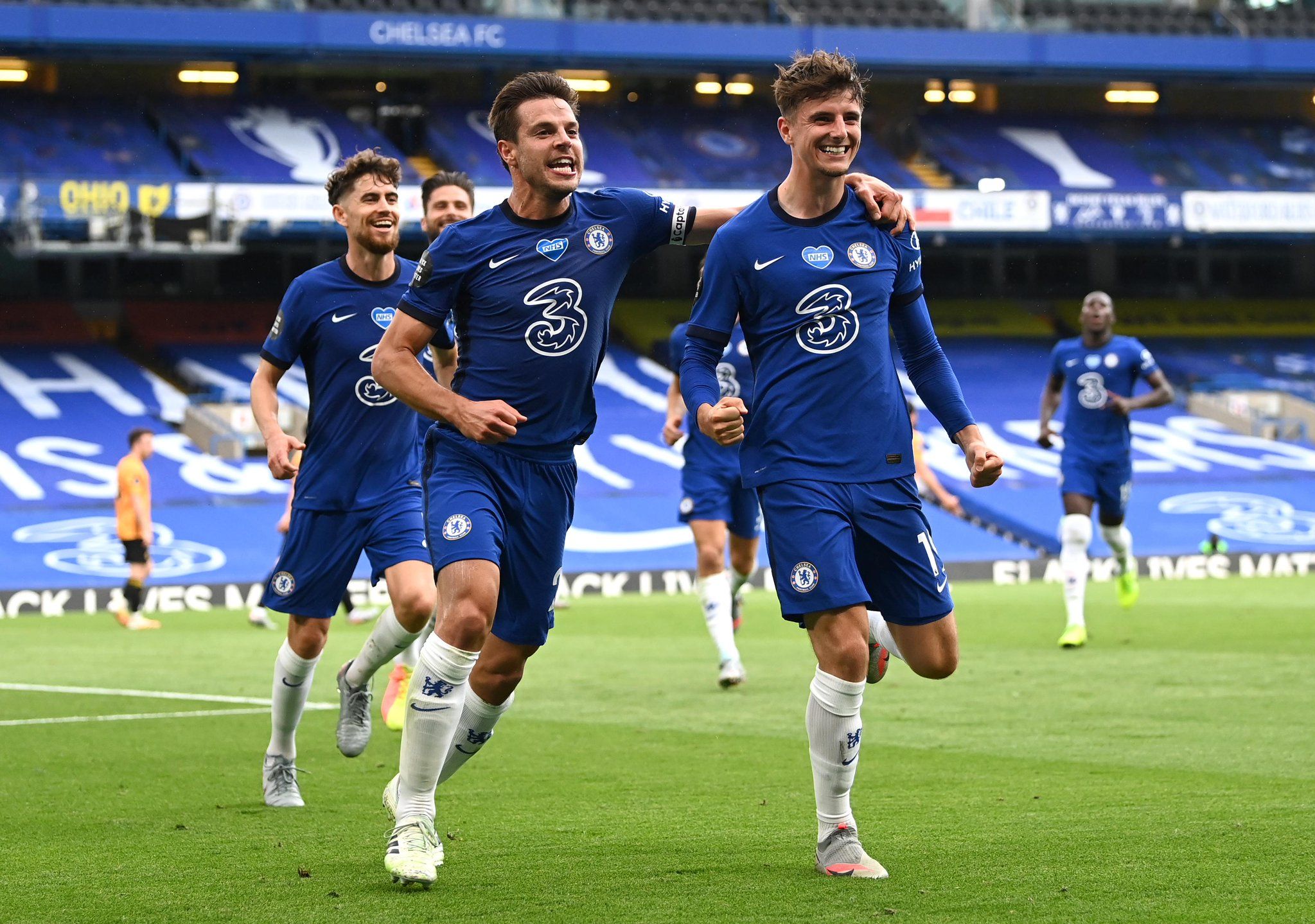  Celebración de uno de los tantos del Chelsea.
