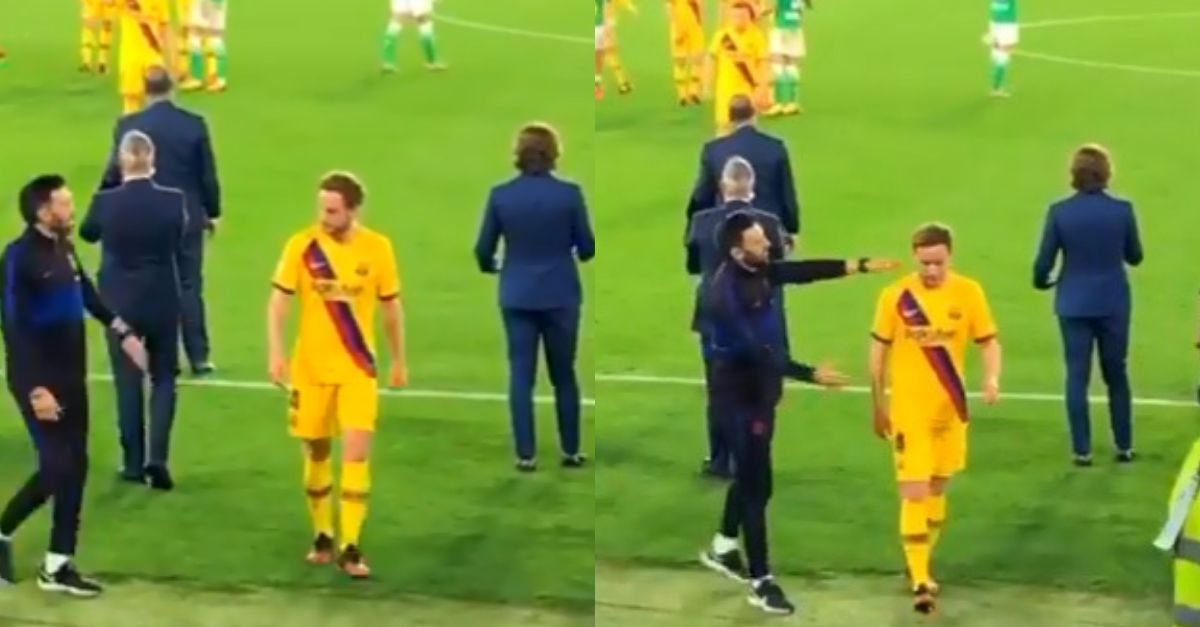 El gesto de Rakitic el Villamarín.