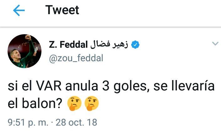  El mensaje de Feddal.