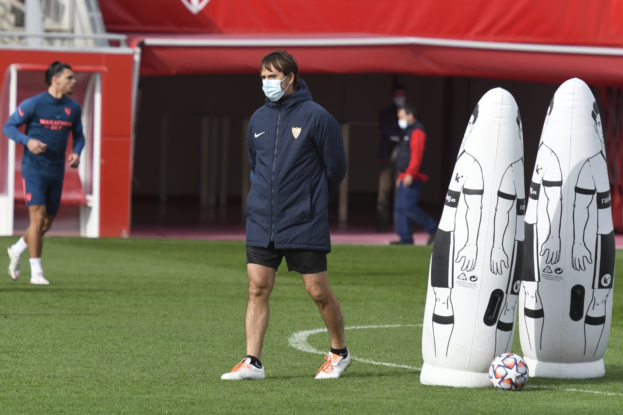 Lopetegui, en un entrenamiento de esta temporada.