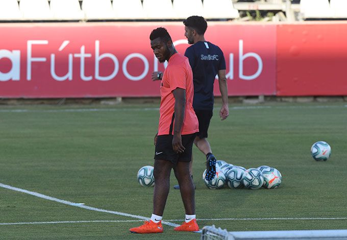  Gnagnon, en el entrenamiento de este jueves.