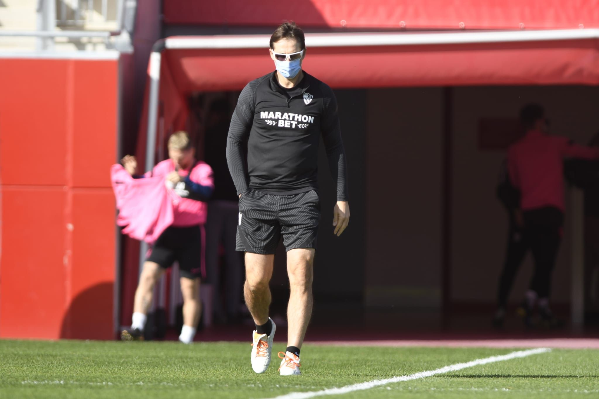 Lopetegui, en el entrenamiento de este viernes.