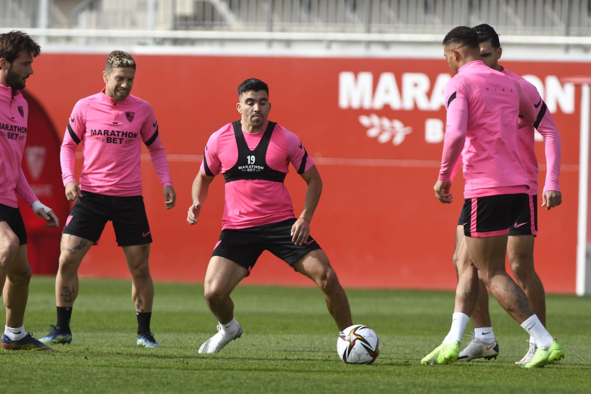  Marcos Acuña, en el entrenamiento de este martes.