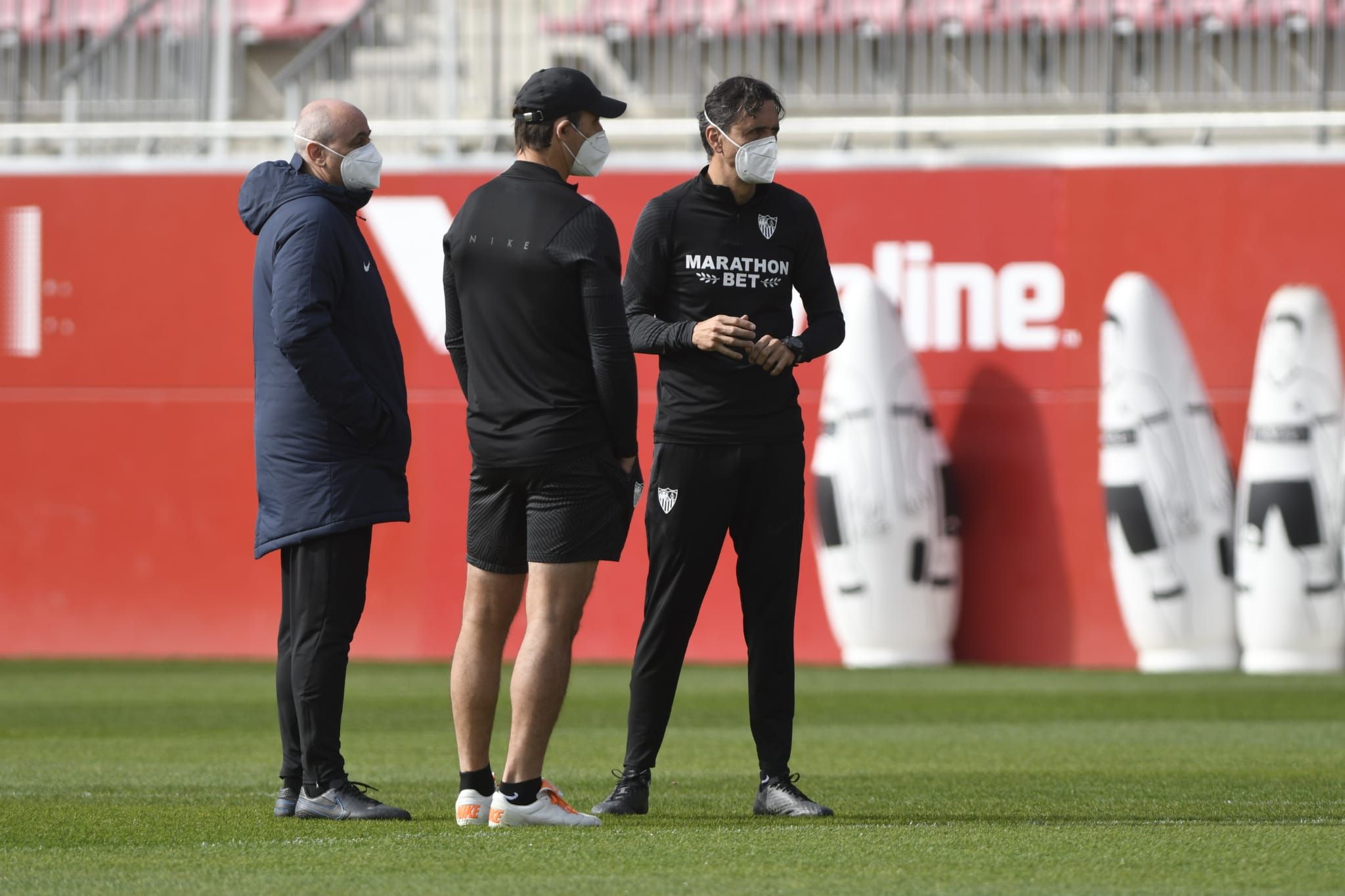  Lopetegui, en el entrenamiento de este martes.