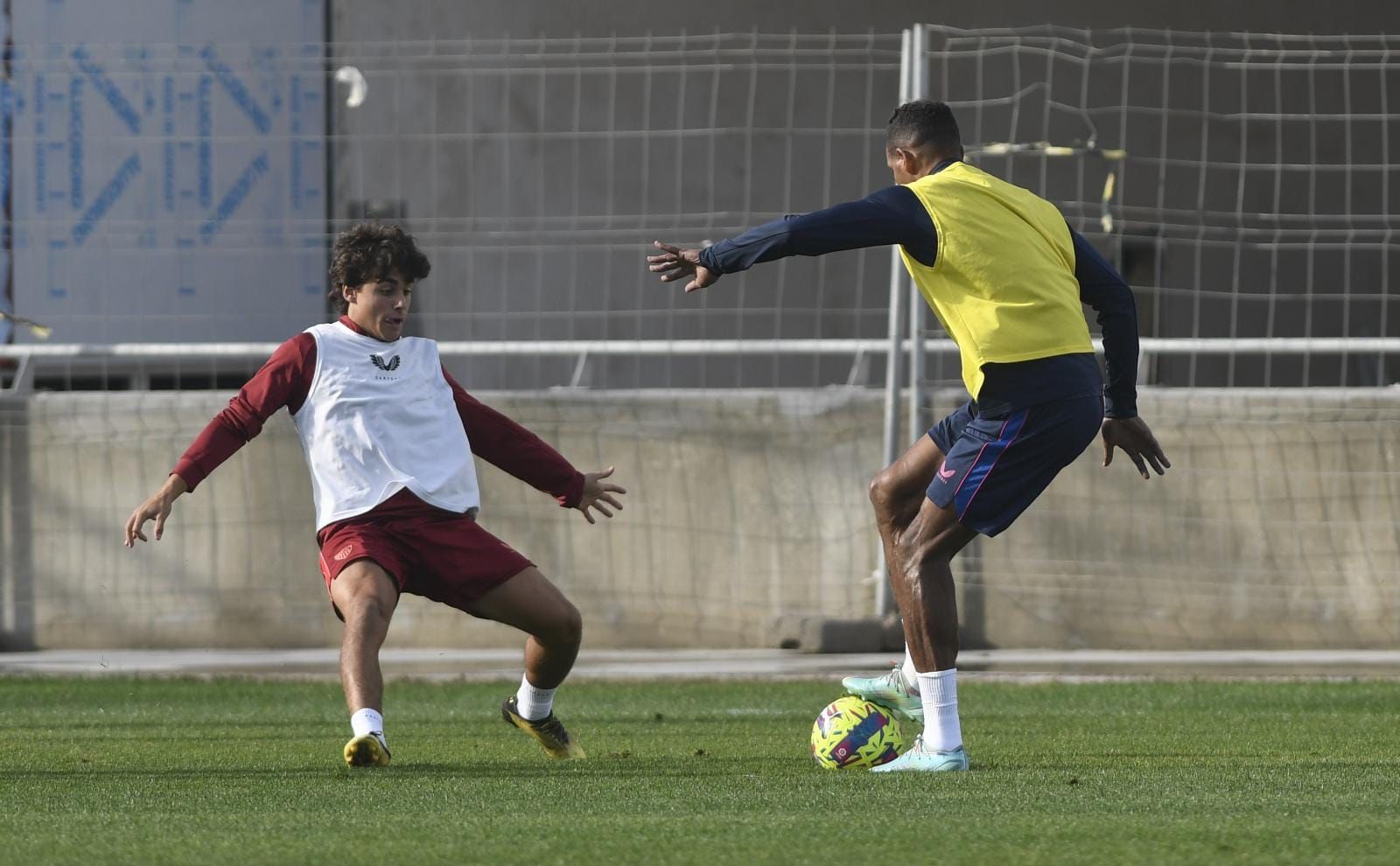  Fernando y Carlos Álvarez, en el entrenamiento de este miércoles.