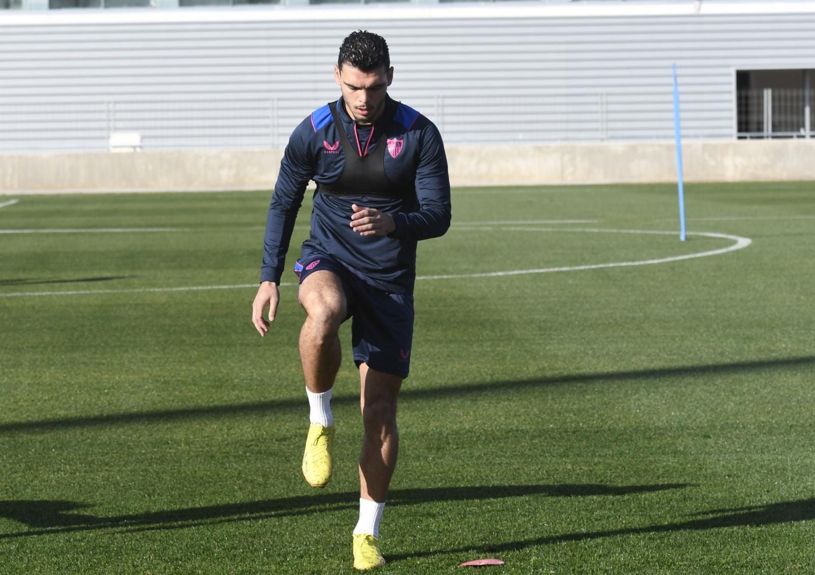 Rekik, en el entrenamiento posterior al partido de Girona.