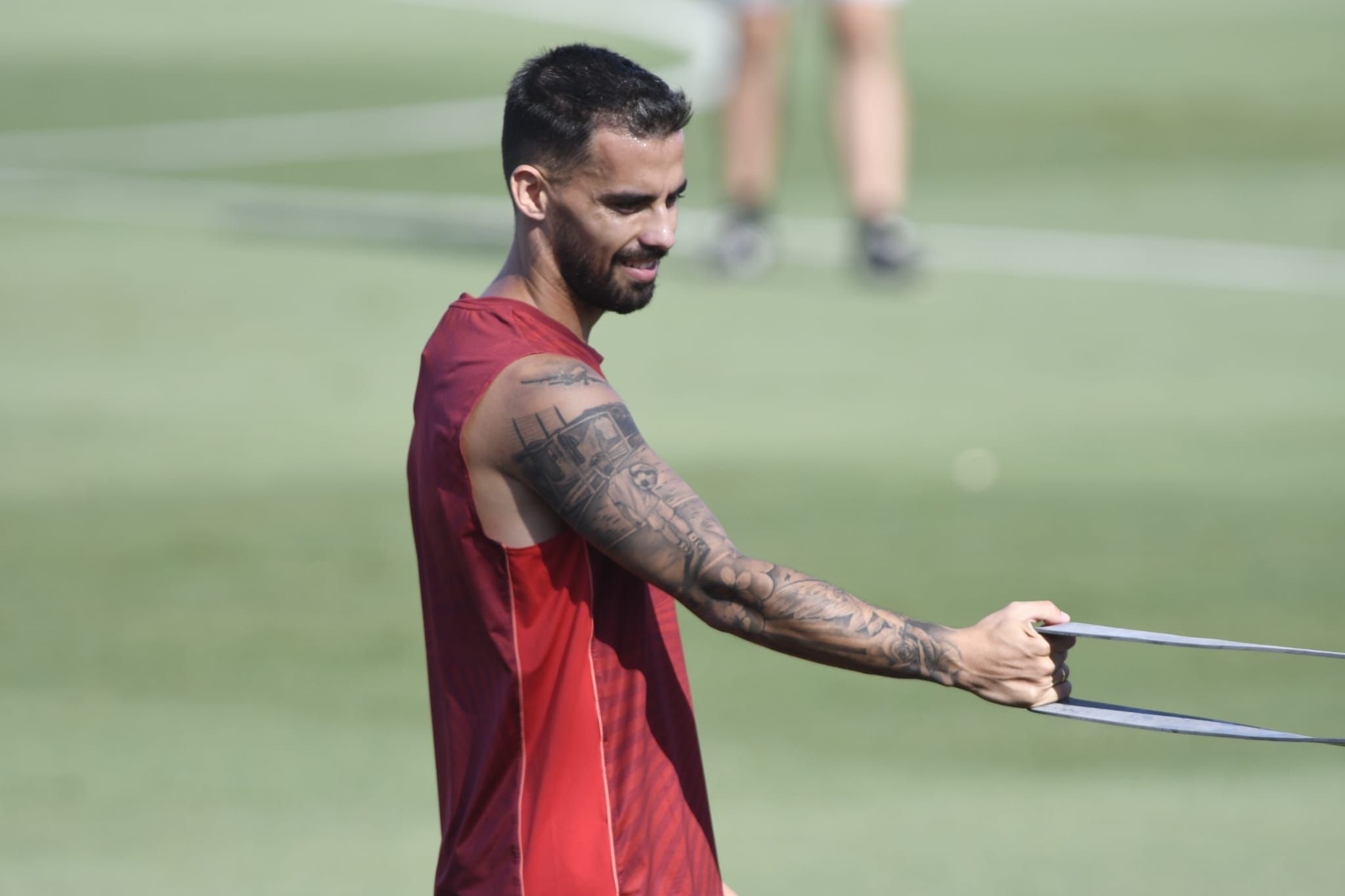 Suso, en el entrenamiento de este martes.