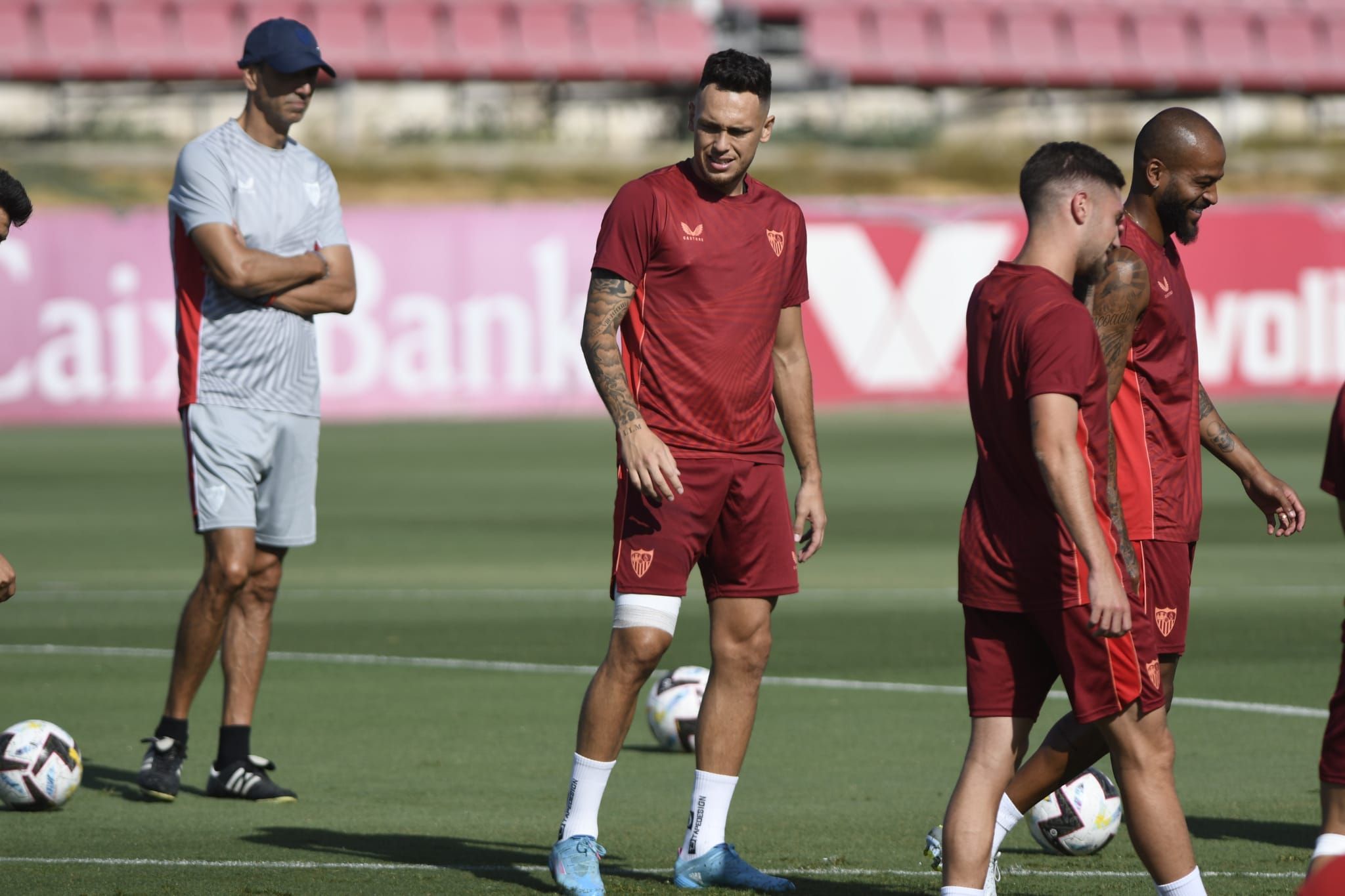 Ocampos, en el entrenamiento de este martes.