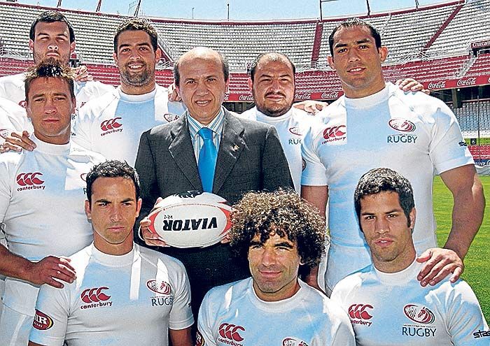  Equipo de rugby con Del Nido.
