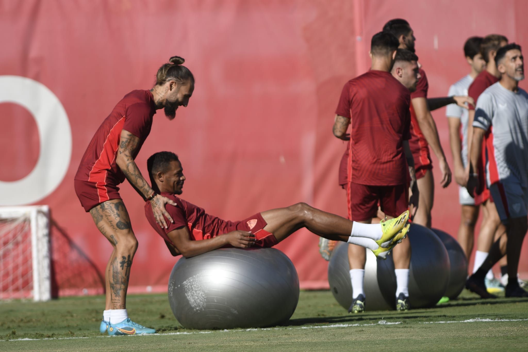  Fernando y Gudelj, en un entrenamiento