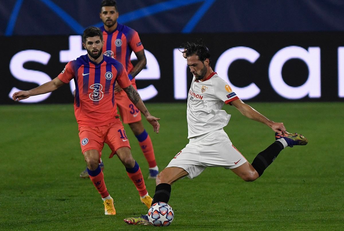  Franco Vázquez, en el Sevilla - Chelsea.